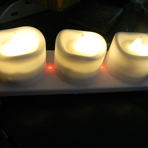 Luminesence Rechargeable 3-Piece Candles w/Glass Votives by Valerie PARR HILL - Picture 4 of 5